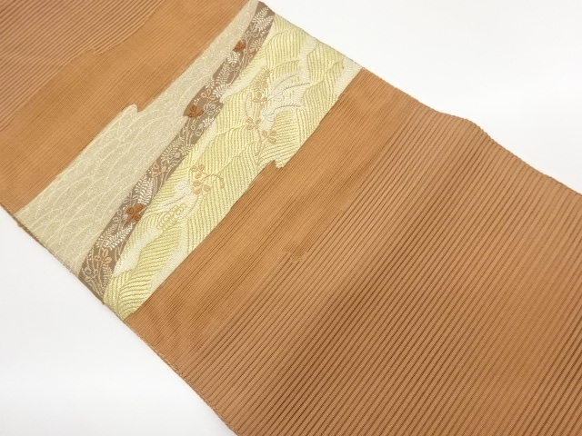 JAPANESE KIMONO / NAGOYA OBI FOR SUMMER / TSUZURE / WOVEN ROUGH WAVE 
